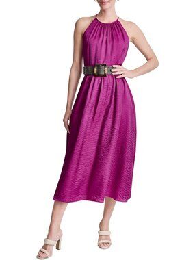 Chic Sleeveless Halter Midi Dress for Women - Perfect for Summer Events
